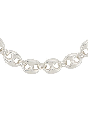 Timeless Pearly Coffee Beans Necklace in Metallic Silver