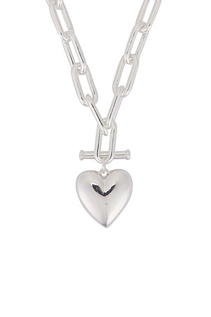 Timeless Pearly Heart Charm Chain Necklace