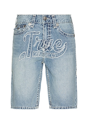 Fray Graphic Bobby Super T Denim Shorts True Religion
