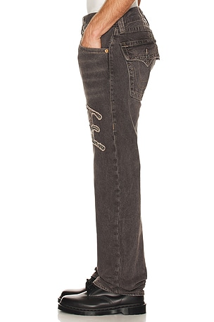 True Religion Ricky Flap Jeans in Black. Size 36. Also