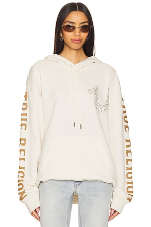 Relaxed Studded Pullover Hoodie True Religion