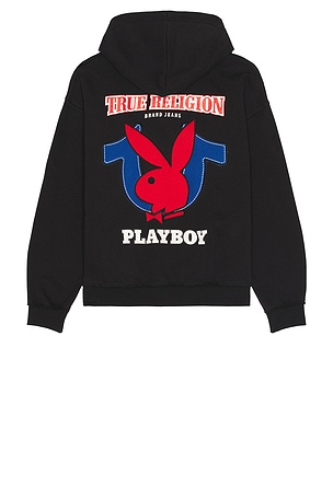 x Playboy Fleece Zip Up Hoodie True Religion