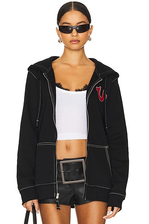 Big-T Cross Stitch Zip Up Hoodie True Religion