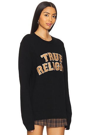 True Religion Chenille Sweater in Black