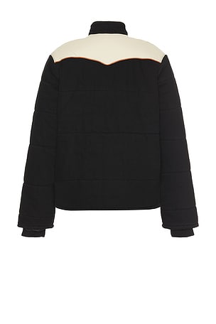 True Religion Big T Western Puffer Jacket in Black