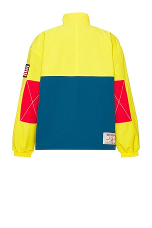 True Religion Color Block Windbreaker Jacket in Yellow