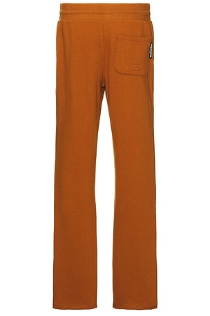 True Religion Stacked Puff Straight Pant in Rust