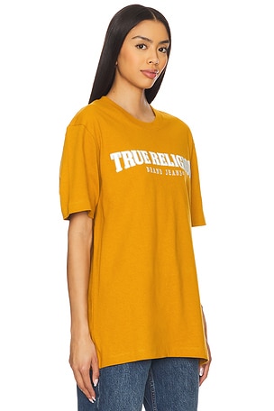 True Religion Short Sleeve Reflective Arch Tee in Tangerine. Size XXL/2X. Also