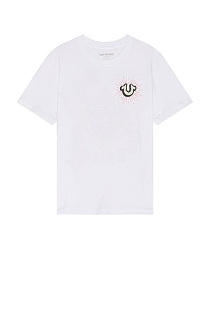 True Religion Shining Crest Tee in White