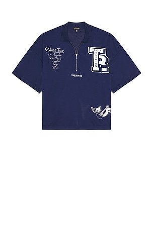 Oversized Short Sleeve Mesh Polo True Religion
