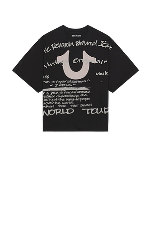 Script Boxy Tee True Religion