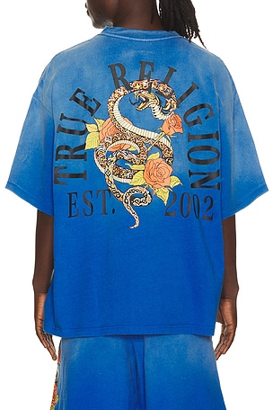 Floral Snake Oversized Tee True Religion