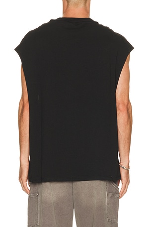 True Religion Cut Off Logo Tee in Black