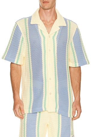 Short Sleeve Knit Stripe Shirt True Religion