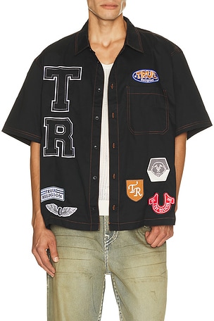 Short Sleeve Patchwork Shirt True Religion