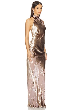 The Sei Halter Bias Gown in Blush