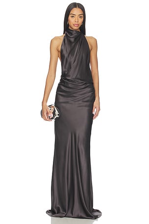 Halter Drape Bias Gown The Sei