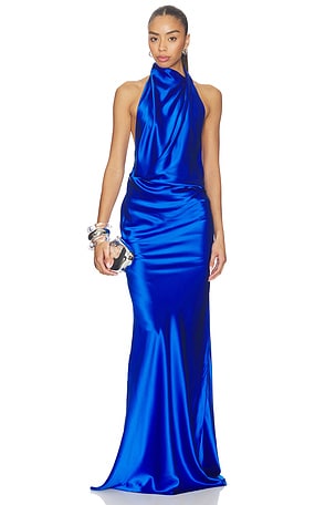 Halter Drape Bias Gown The Sei