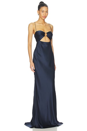 The Sei Cut Out Bias Gown in Navy