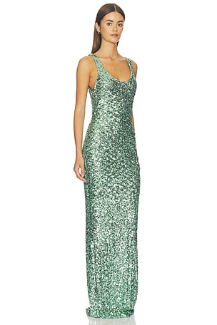 The Sei Tank Gown in Dark Green. Size 0. Also