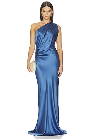 Draped One Shoulder Gown The Sei