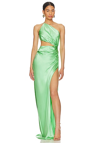 One Shoulder Cut Out Gown The Sei