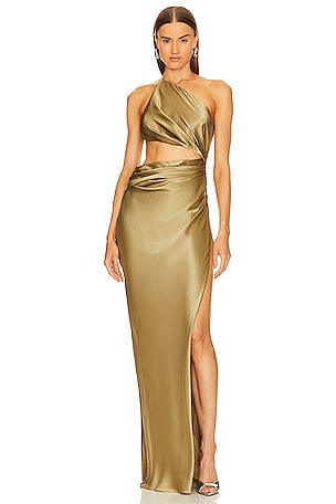 One Shoulder Cut Out Gown The Sei