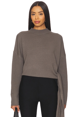 The Sei Sweater With Side Tie in Grey