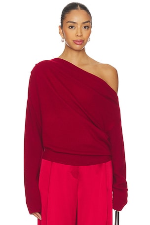 Long Sleeve Asymmetrical Drape Sweater The Sei