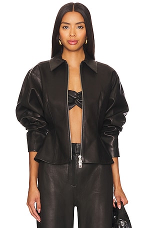 Fitted Leather JacketThe Sei$1,449