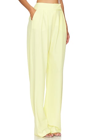 The Sei Double Pleat Trouser in Lemon