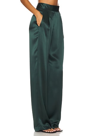 The Sei Wide Leg Trouser in Dark Green