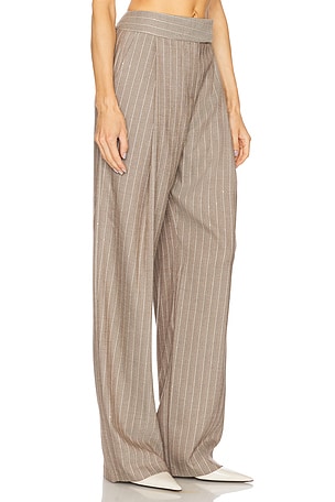 The Sei Boyfriend Trouser in Taupe. Size 6. Also