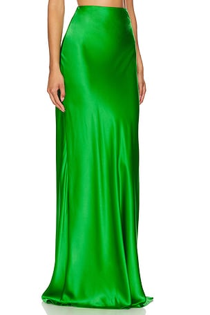 The Sei Bias Floor Length Skirt in Green