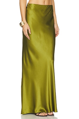 The Sei Bias Maxi Skirt in Olive