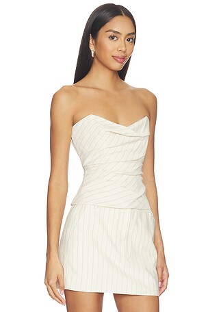 The Sei Cowl Bustier in Cream