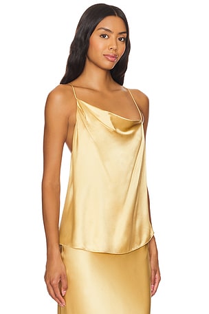 The Sei Cowl Cami With Tie in Tan