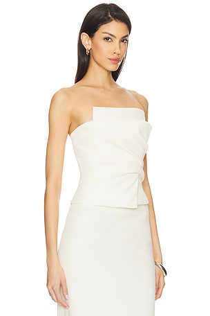 The Sei Wrap Bustier Top in Cream