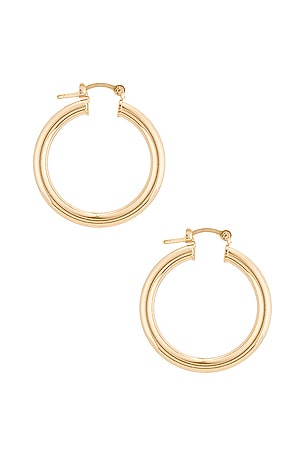 The M Jewelers NY The Large Ravello Hoops in Metallic Gold