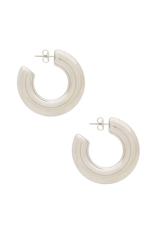 The M Jewelers NY The Large Hailey Hoops in Metallic Silver