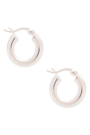 The M Jewelers NY Small Ravello Hoops in Metallic Silver