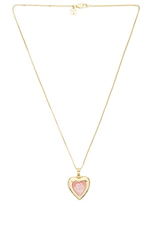 The Pink Rose Photo Locket Necklace The M Jewelers NY