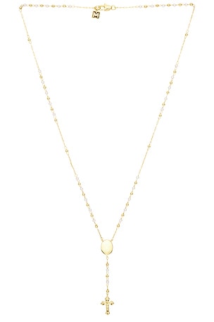 The Pearl Mary Rosary Cross Necklace The M Jewelers NY