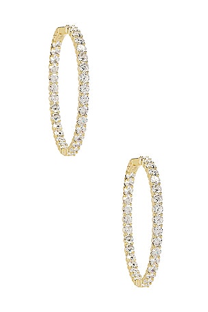The Large Pave 925 HoopsThe M Jewelers NY$385BEST SELLER
