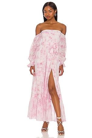 For Love & Lemons Lupita Hi-Low Dress in White