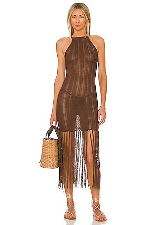 brown fringe dress revolve Tularosa Deasia Crochet in Size:US 8 | EU 38.5 florals26 Rich Brown Neckline Monica Lewinsky: Bill Clinton