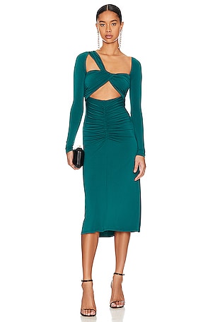 Tularosa Eloise Midi Dress in Botanical Green | REVOLVE