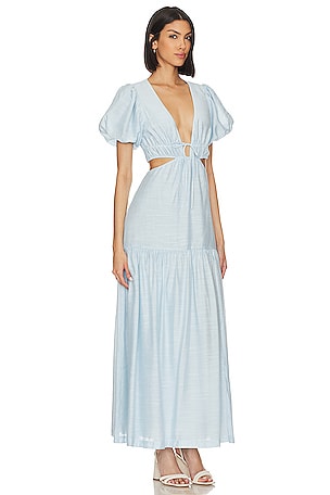 Tularosa x Jetset Christina Shiloh Maxi Dress in Blue