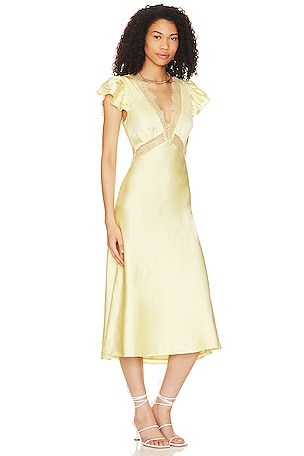 Tularosa Kayla Midi Dress in Yellow