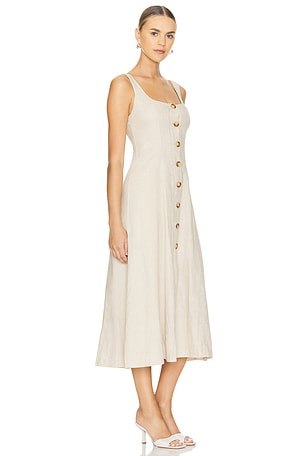 Tularosa Carley Midi Dress in Beige